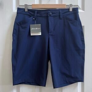 Eddie Bauer New Blue UPF 50+ Stretch DWR Adventurer Bermuda Shorts Size 8